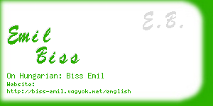 emil biss business card